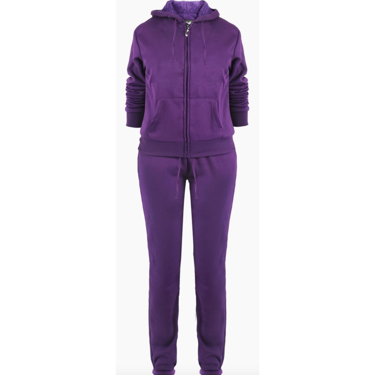 Purple Sherpa Lined Track Suit