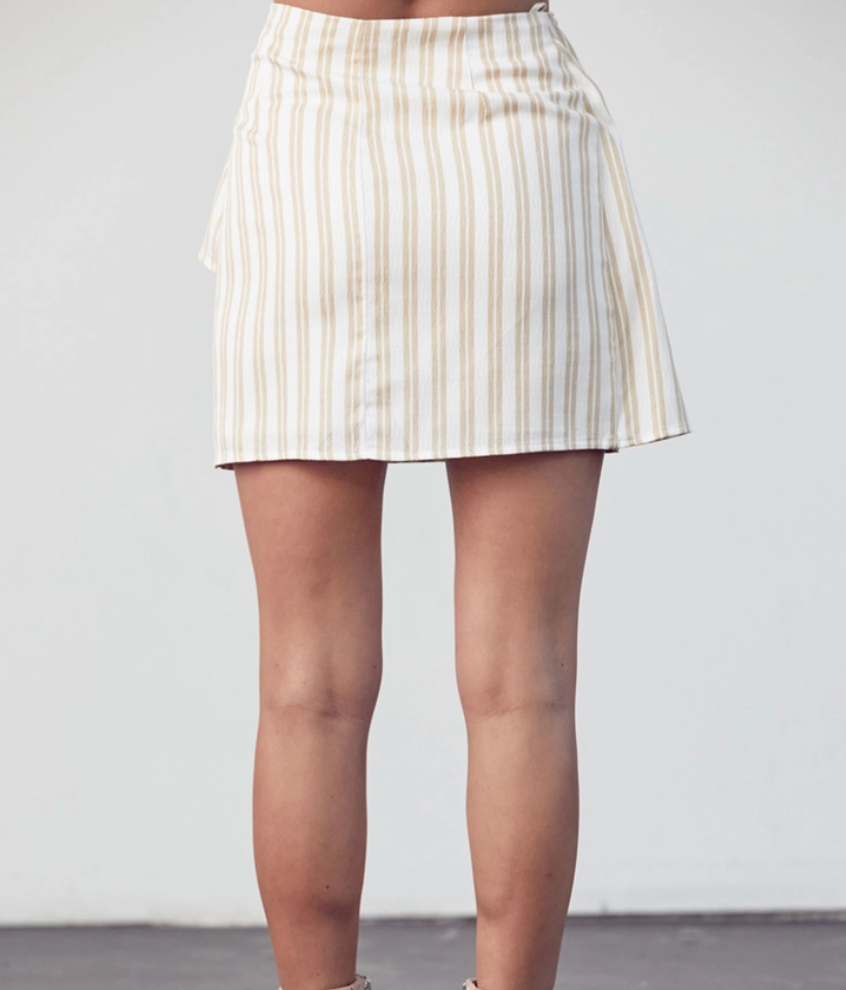 Love Stripe Knot Mini Skirt