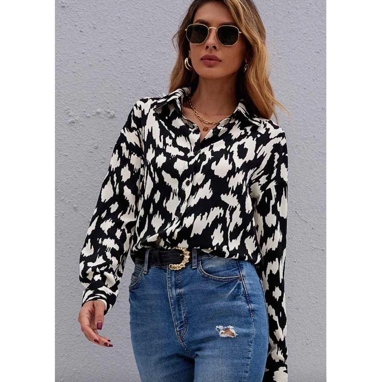 Chic Casual Woven Blouse